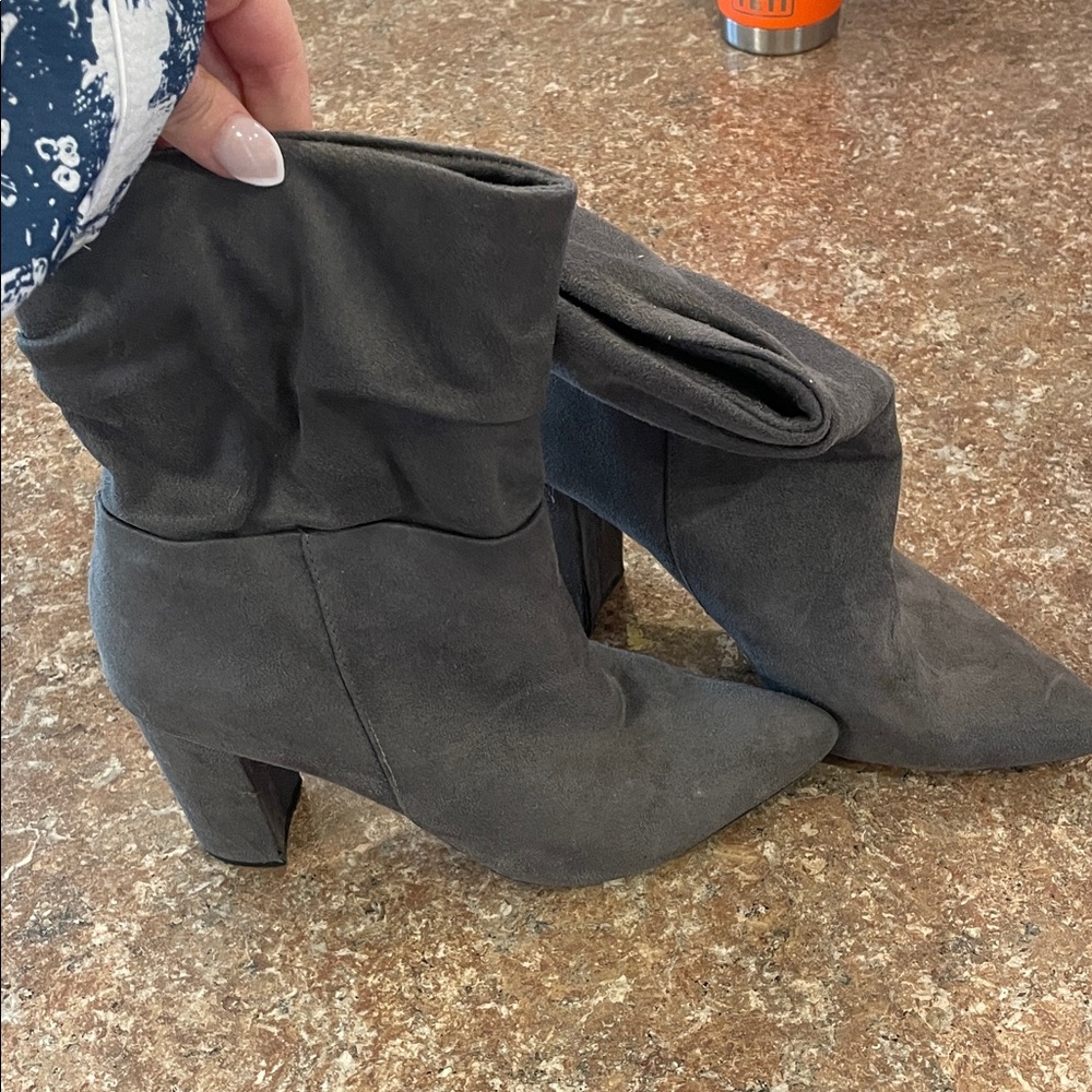 Zigi Soho Charcoal Suede Heeled Boots